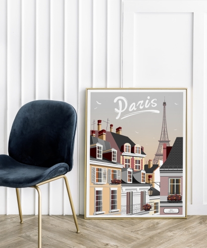 Plakat / Plakat na piance - Paryż KWM 01