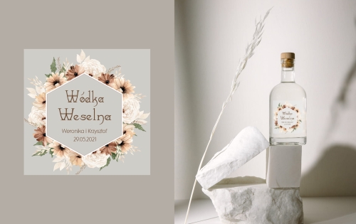 etykieta naklejka na wódkę weselną boho 08.jpg