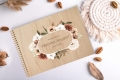 Drewniana księga gości / album z drewnianą okładką  na spirali  - Boho 06