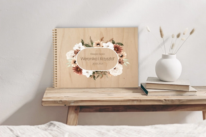 drewniana księga gości album drewniany z personalizowanym nadrukiem boho 06b.jpg
