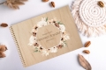 Drewniana księga gości / album z drewnianą okładką  na spirali  - Boho 08