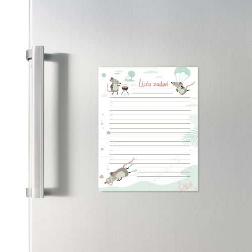 Magnetyczna tablica suchościeralna na lodówkę - Myszki