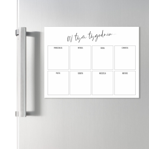 PLANER TYGODNIOWY NA LODÓWKĘ - TABLICA MAGNETYCZNA