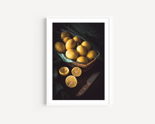 Plakat / Plakat na piance - Koszyk z cytrynami 01