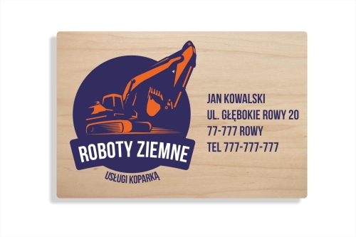 Drewniany magnes firmowy na lodówkę z Twoim logo - Natural - prostokątny
