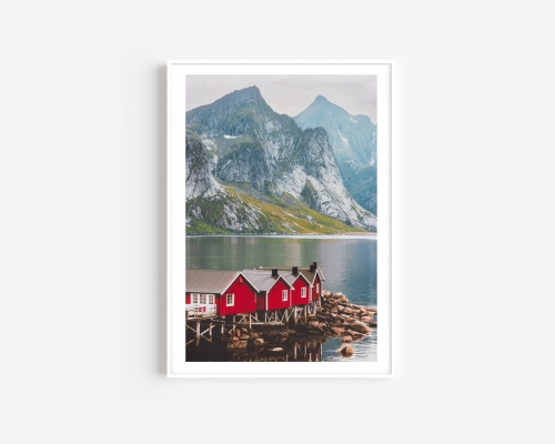 czrwone domki w lofoten plakat.jpg