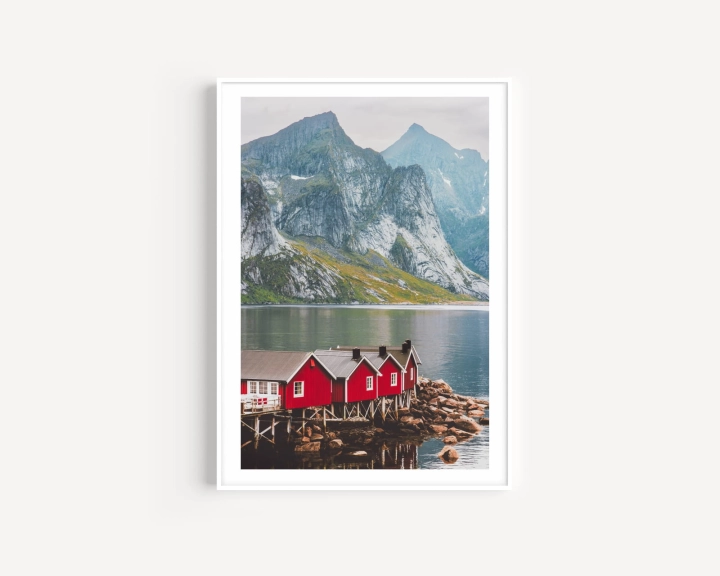 czrwone domki w lofoten plakat.jpg