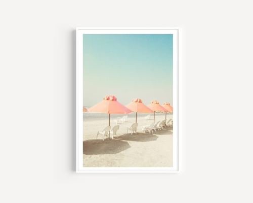 Plakat / Plakat na piance - Parasole na plaży 02