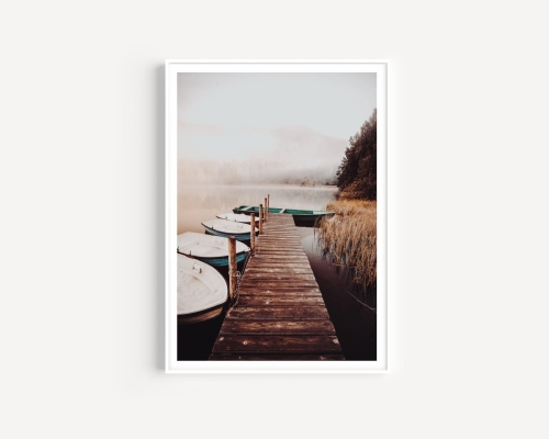 Plakat / Plakat na piance - Przystań z łódkami