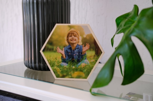 Zdjęcie na drewnie - Heksagon