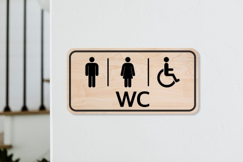drewniana tabliczka informacyjna prostokątna wc 01.jpg
