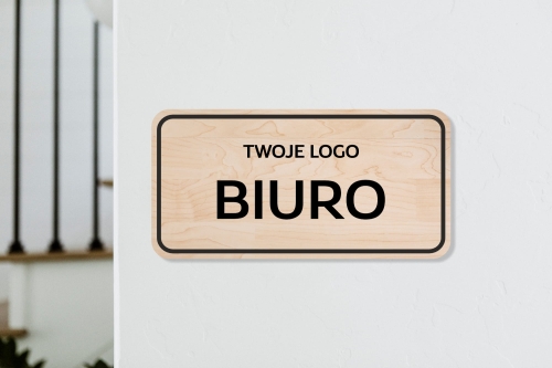 drewniana tabliczka informacyjna prostokątna TWOJE LOGO BIURO 01.jpg