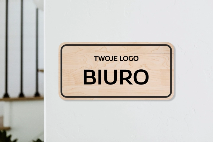 drewniana tabliczka informacyjna prostokątna TWOJE LOGO BIURO 01.jpg
