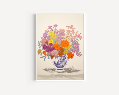 Plakat / Plakat na piance - Bukiet w wazonie