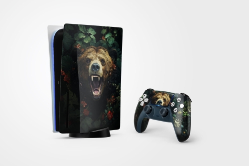 Naklejka na konsolę Playstation 5 i kontrolery - Strażnik lasu