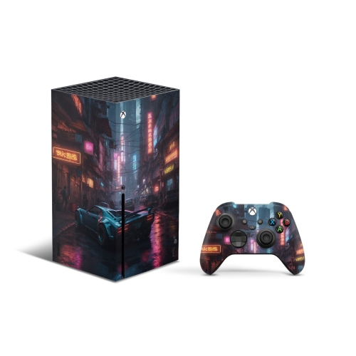 Naklejka na konsolę Xbox Series X - Neonowe noce