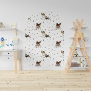 Naklejka na ścianę do pokoju dziecięcego - sarenki - Łuk 09