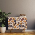 Okleina na meble - Boho Ptaki i Kwiaty Retro - 62