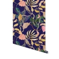 Okleina na meble - Midnight Floral Gold - 88