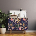Okleina na meble - Midnight Floral Gold - 88