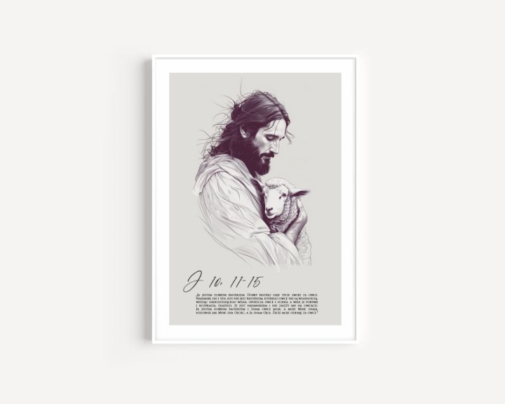 Plakat religijny - Jezus Dobry Pasterz 01.jpg