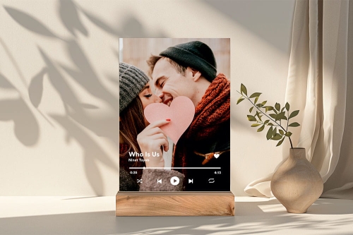Spotify Glass -  Piosenka na szkle akrylowym - Fullprint White