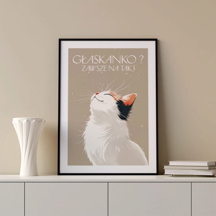 głaskanko zawsze na tak plakat z kotem 02.jpg