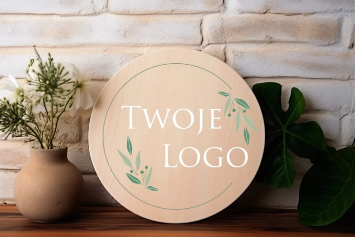 drewniana okrągła naturalna tabliczka z logo firmy 02.jpg