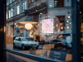 Przezroczysta naklejka samoprzylepna z  kodem QR - Instagram 01
