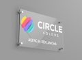 Akrylowy Szyld z Twoim Logo - Szyld reklamowy z plexi - 40 x 25 cm
