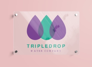 Akrylowy Szyld z Twoim Logo - Szyld reklamowy z plexi - 50 x 35 cm