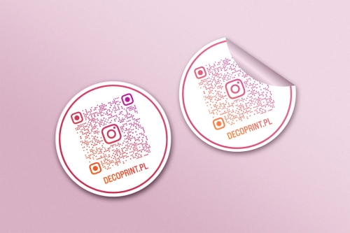 Naklejki Samoprzylepne z Kodem QR - 5cm - Instagram 01