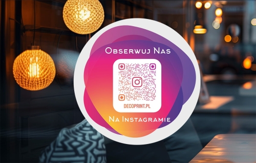 Naklejka samoprzylepna z  kodem QR - Instagram 02