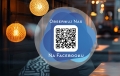 Przezroczysta naklejka samoprzylepna z  kodem QR - Facebook 01