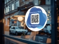 Naklejka samoprzylepna z  kodem QR - Facebook 01