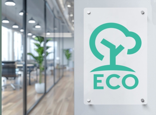 Szyld z Twoim Logo biały mleczny akryl - Szyld reklamowy z plexi - 25 x 40 cm