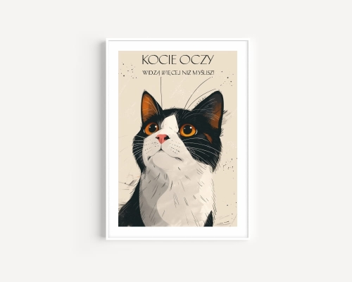 kocie oczy widzą więcej niż myślisz plakat z kotem 01.jpg
