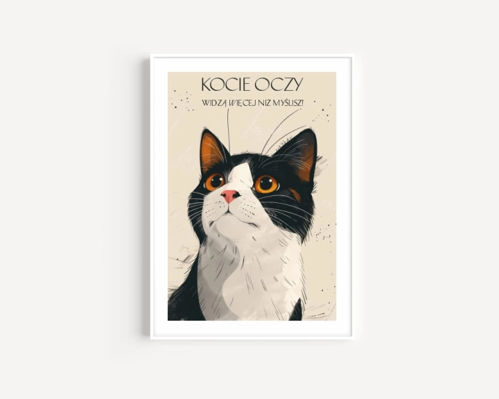 kocie oczy widzą więcej niż myślisz plakat z kotem 01.jpg