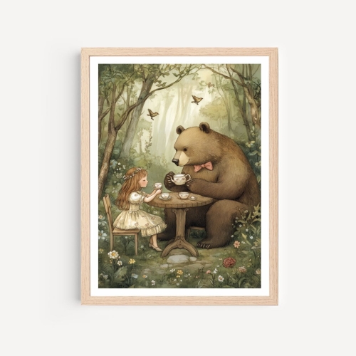plakat  do pokoju dziecka  - herbatka u niedzwiadka.jpg