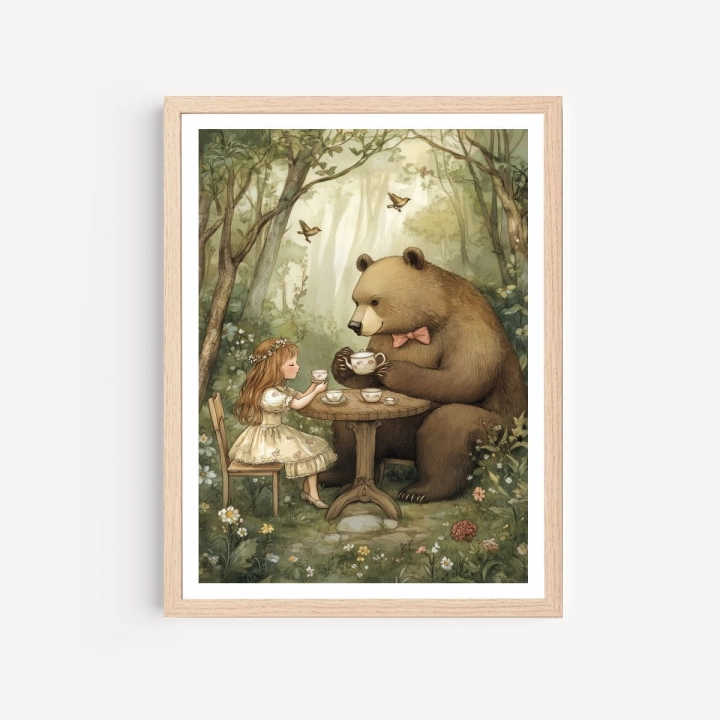 plakat  do pokoju dziecka  - herbatka u niedzwiadka.jpg