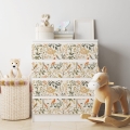 Naklejka na komodę IKEA Malm - Retro ptaki 02
