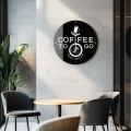 Okrągły Szyld z Twoim Logo czarny akryl - Szyld reklamowy z plexi - 40 cm