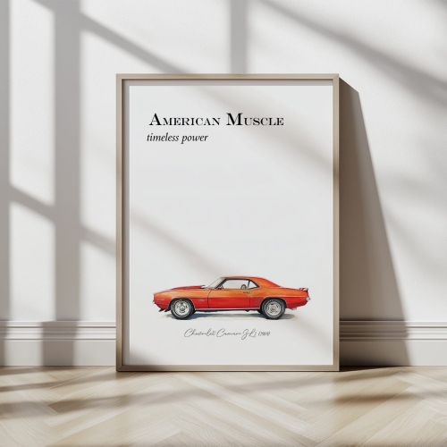 Chevrolet Camaro ZL1 (1969) plakat z samochodem 01.jpg