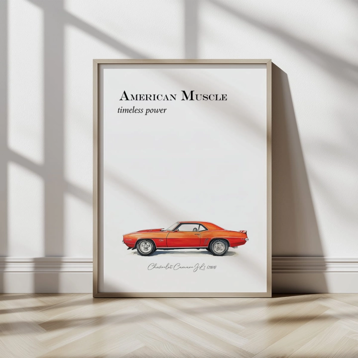Chevrolet Camaro ZL1 (1969) plakat z samochodem 01.jpg
