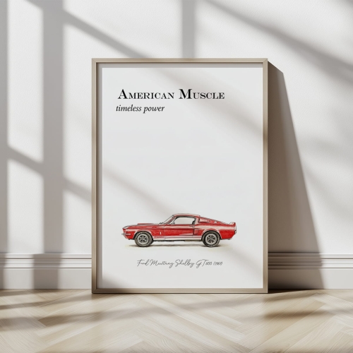Ford Mustang Shelby GT500 (1967) plakat z samochodem 01.jpg
