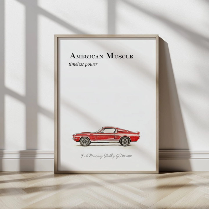 Ford Mustang Shelby GT500 (1967) plakat z samochodem 01.jpg
