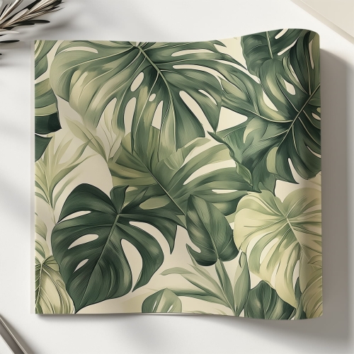 Okleina meblowa Monstera – samoprzylepna, na wymiar