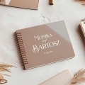 Akrylowa księga gości / album z akrylową okładką  na spirali - Mocha Mousse