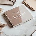 Akrylowa księga gości / album z akrylową okładką  na spirali - Mocha Mousse