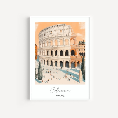plakat colosseum koloseum rzym włochy a.jpg